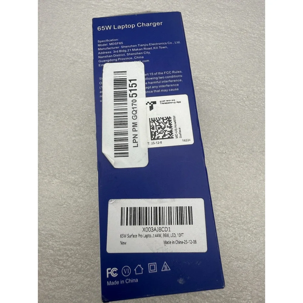 65W Replacement AC Adapter MDSF65 For Microsoft Surface Pro 11, 10 NEW *read...